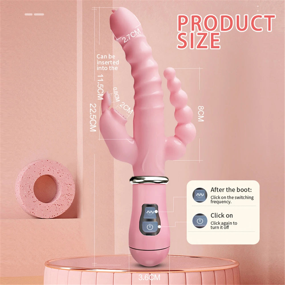 Adult Toys Dildo Vibrator Sex Toy Tongue Licking Double Rod Masturbation