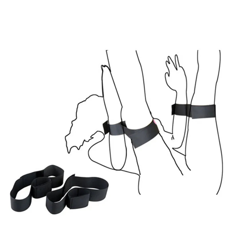 Adults Erotic Bondage Bed Games Sex Equipment Set of Nylon Restraints Handcuffs