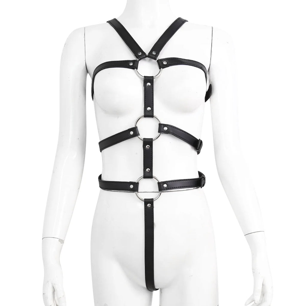 Full Body Leather Bondage Restraint Straps Bdsm Discipline Belt Hand Behind Back Bondage Sexy Exotic Costumes Sex Shop Toy