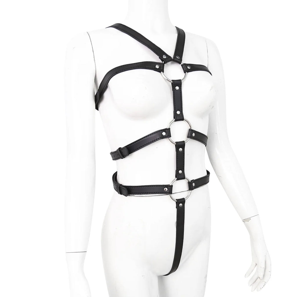 Full Body Leather Bondage Restraint Straps Bdsm Discipline Belt Hand Behind Back Bondage Sexy Exotic Costumes Sex Shop Toy