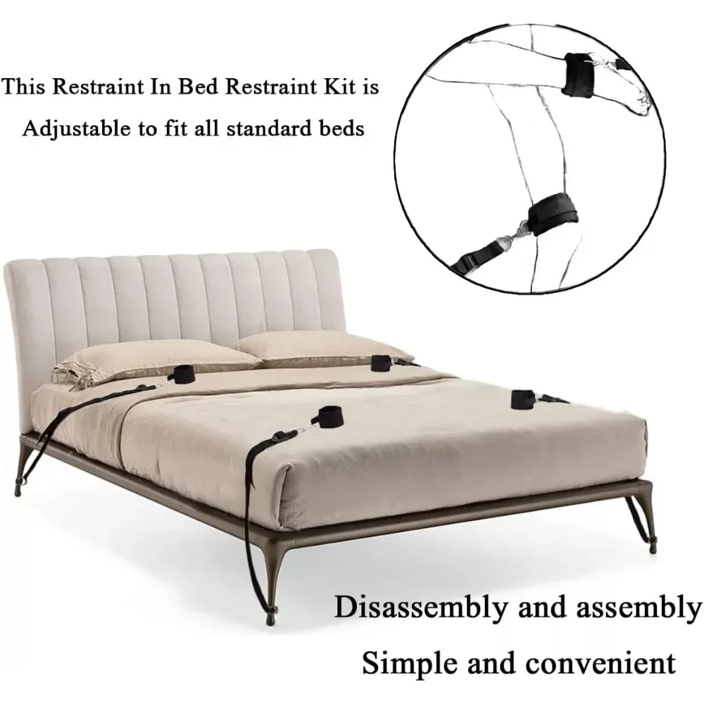 Bed BDSM Kit Set Sex Toy Handcuffs for Couple Woman Adult Supplies BDSM