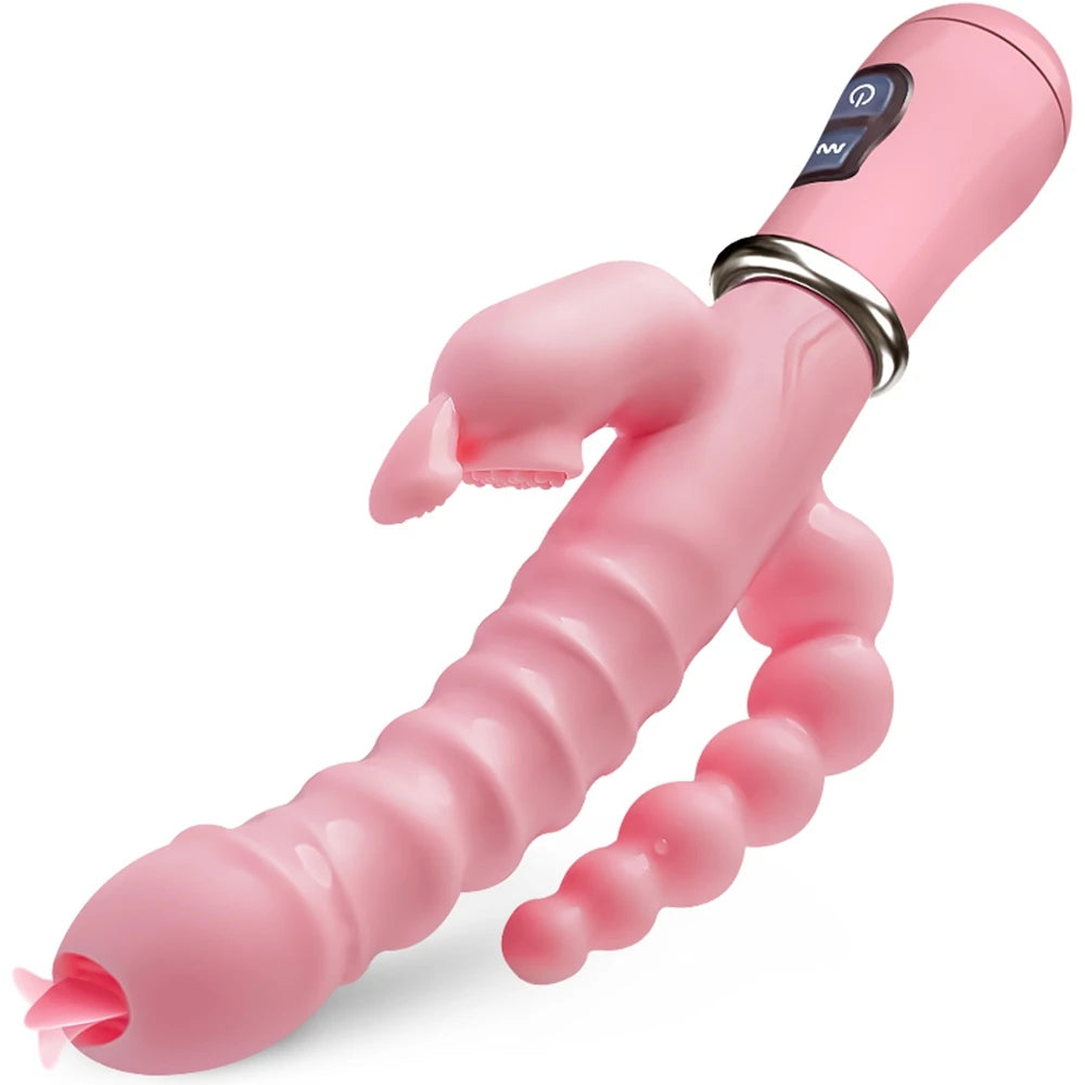 Adult Toys Dildo Vibrator Sex Toy Tongue Licking Double Rod Masturbation