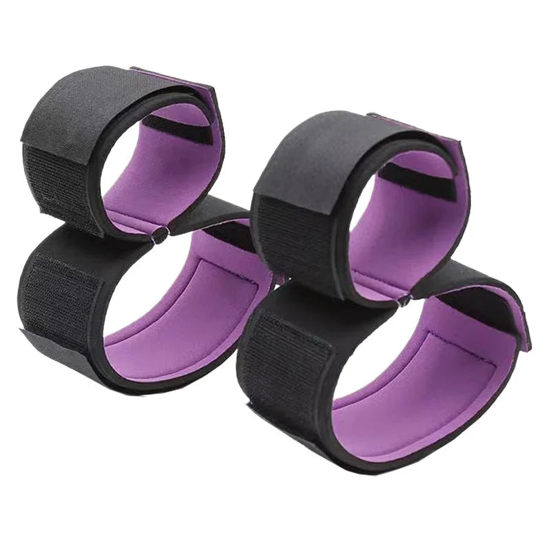 Bondage Kit for Couples - Adjustable Nylon Cuffs & Silk Bondage Ribbons
