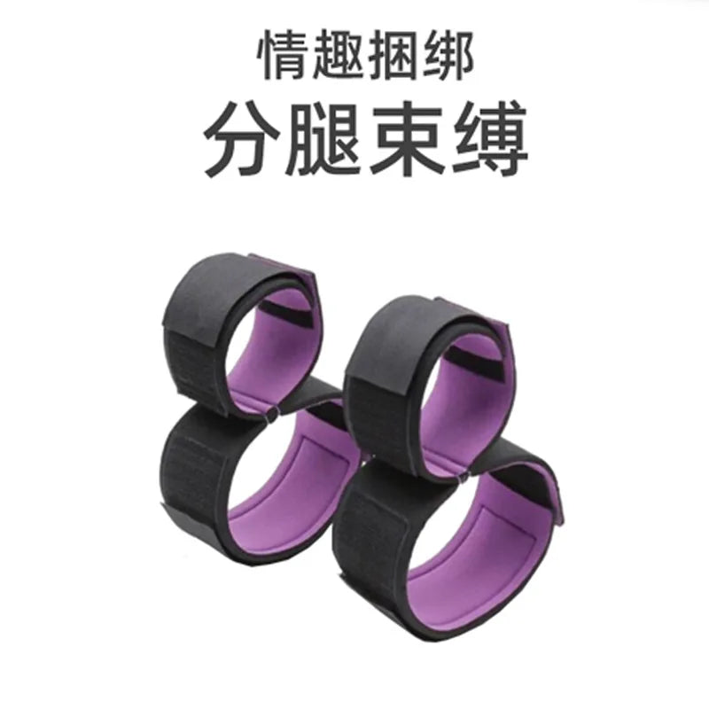 Bondage Kit for Couples - Adjustable Nylon Cuffs & Silk Bondage Ribbons