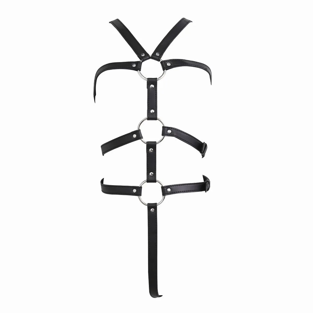 Full Body Leather Bondage Restraint Straps Bdsm Discipline Belt Hand Behind Back Bondage Sexy Exotic Costumes Sex Shop Toy