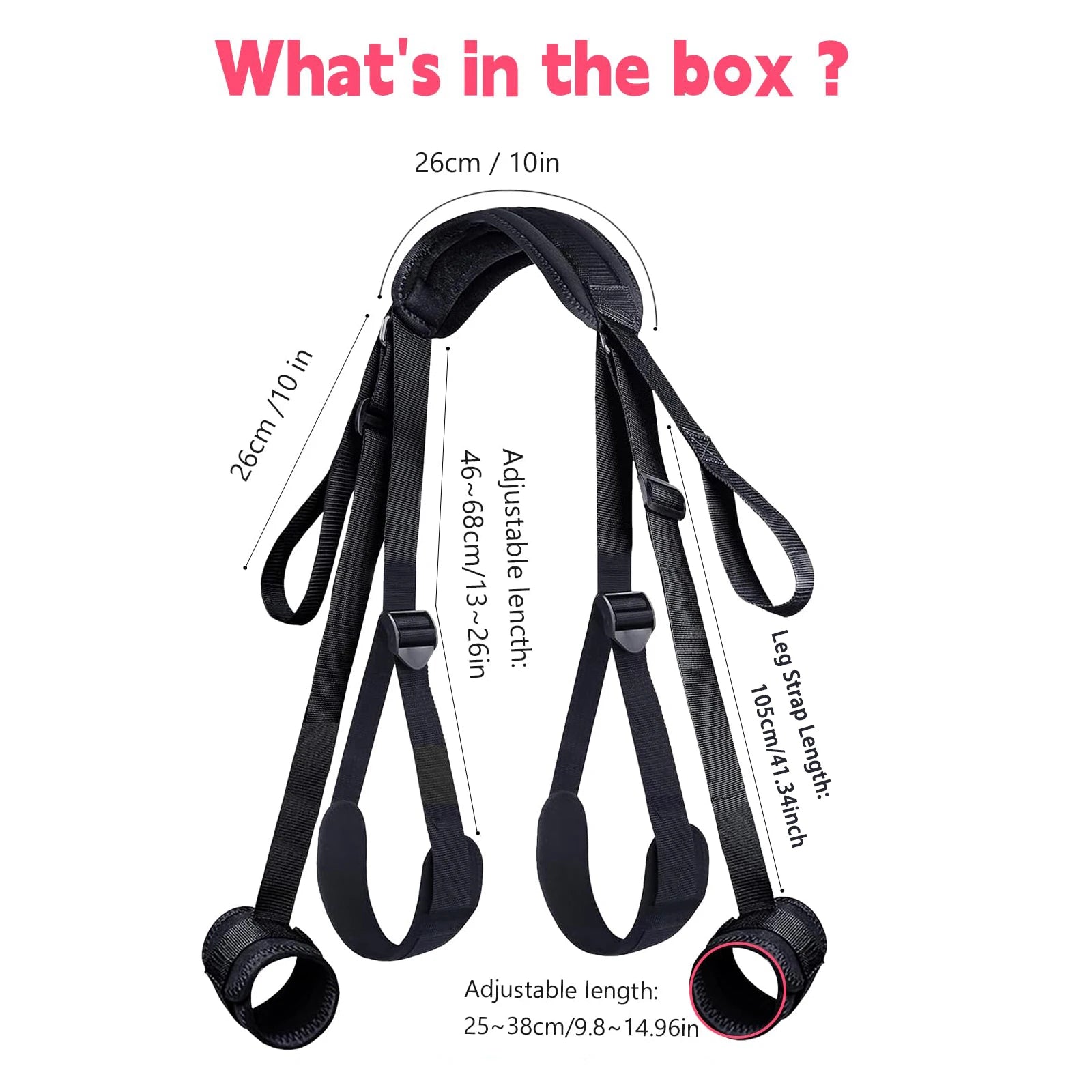 Women Sex Toys BDSM Bondage Restraints Straps Neck to Wrist Thigh/Ankle