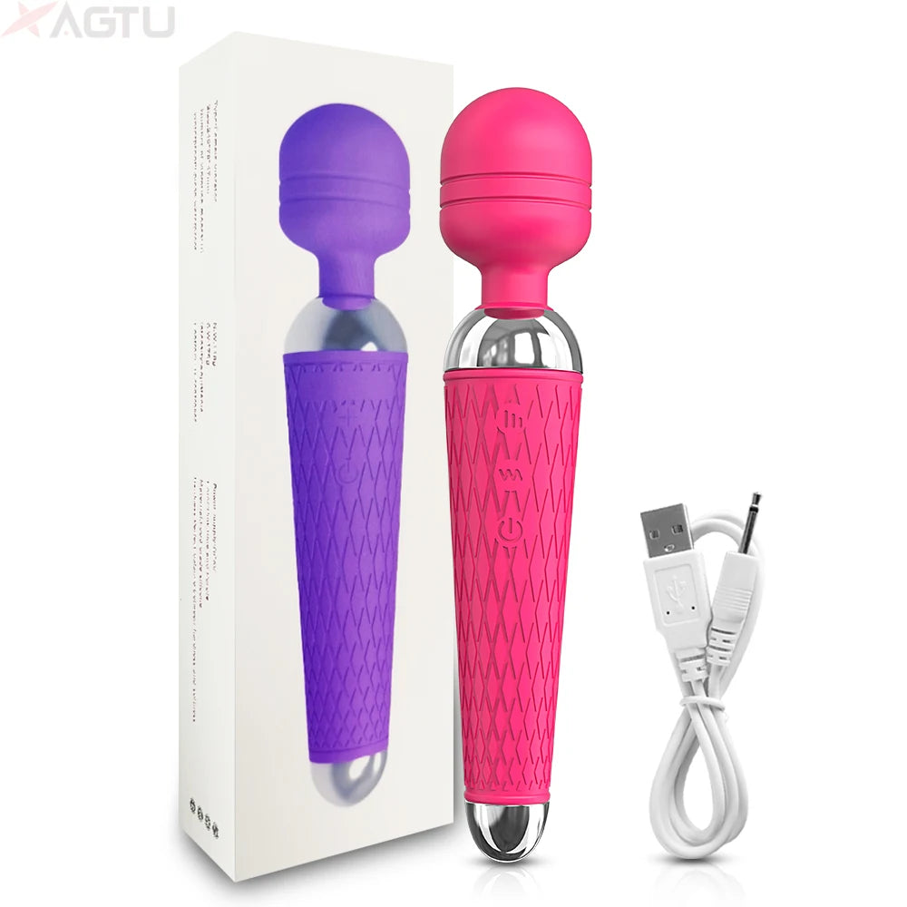 Sex Toy  AV Vibrator for Women Clitoris Stimulator Nipple G Spot Magic-Wand Dildo Female Vibrating Masturbation Adult Sex Toys